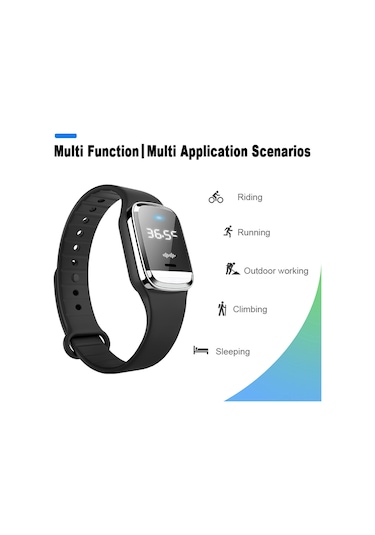 Xindoker "çocuklar Ve Yetişkinler İçin Ultrasonik Sinek Kovucu Bileklik - Saat Ve Sıcaklık Ölçer Fonksiyonlu"