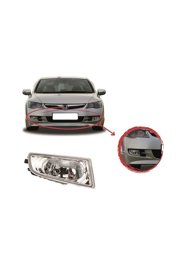 Honda Civic Fd6 Sağ-sol Ön Sis Lambası Ampullü Takım 2007-2009