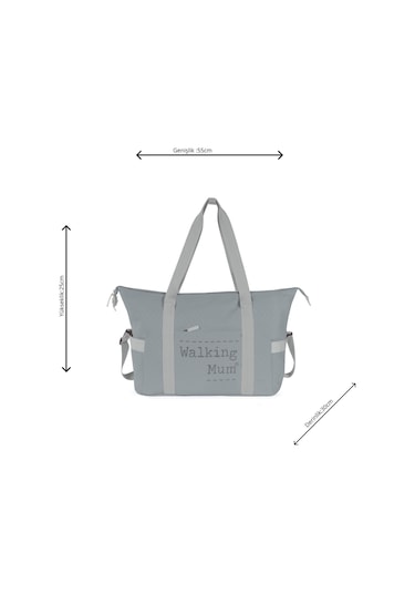 Walking Mum Eco Mum Xl Bebek Bakım Seyahat Çantası Cloud Açık Gri