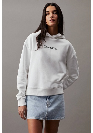 Calvin Klein Kadın Sweatshirt-k20k205449 Beyaz