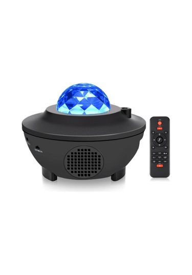 Monyee Led Yıldız Projeksiyon Lambası, Bluetooth Hoparlör, Ses Kontrol, Ac110-220v, Kumanda Pil Yok Siyah