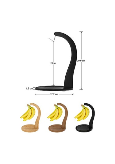 Suntek Muz Tutucu Standı Çok Fonksiyonlu Taşınabilir Ev Için Siyah