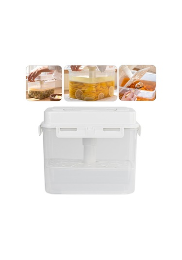 5l Turşu Kimchi Kapları Basın Plakası Sızdırmaz Hava Geçirmez Pp Saklama Kabı Saplı