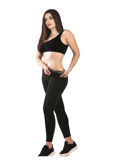 Sistina Bayan Siyah Uzun Termal Sauna Tayt 742 Siyah