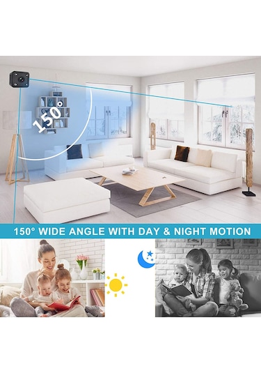 Hombey Ev Ve Dış Mekan Kullanıma Uygun 1080p Hd Wifi Kamera - Gece Görüşü, Canlı İzleme, Kablosuz, Manyetik Tutma, Sd Kart Desteği