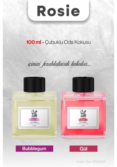 Rosıe Bubblegum Ve Gül Çubuklu Oda Kokusu 100 Ml Fresh