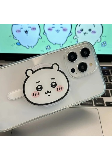 Goldenqian Ins Kore Sevimli Komik Karikatür Magsafe Manyetik Telefon Tutma Tok Standı Iphone 16 S25 Kablosuz Şarj Kutusu Katlanabilir Tutucu U U