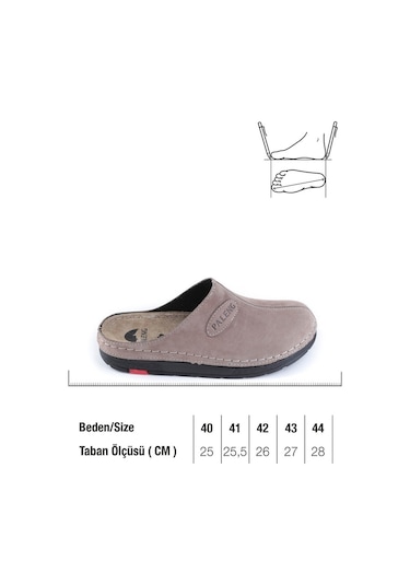 Paleng Kışlık Hakiki Deri Erkek Terlik (554949435) Vizon