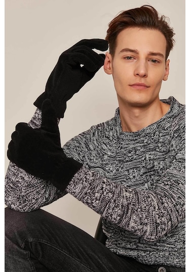 Suyutti Erkek Bileği Lastikli Polar Eldiven 430 Siyah Xl Siyah