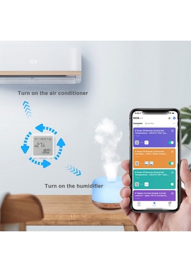 Supermarket1 Zigbee3.0 Akıllı Sicaklık Nem Sensörü, Lcd, Zaman, Alexa/google Home, Ağ Geçidi Gerekiyor