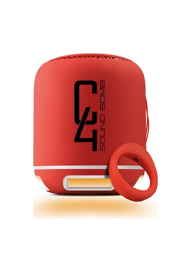 Powerway C4 Bluetooth Hoparlör Ses Bombası Kırmızı
