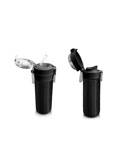 Coral High 500 Ml Paslanmaz Çelik Okul Termosu/suluk/matara - Erkek Çocuk - Siyah Futbol Desenli - Sızdırma Yapmaz Çok Renkli