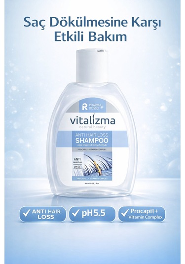 Pharma Rosso Vitalizma Saç Dökülmesine Karşı Şampuan 300 ML