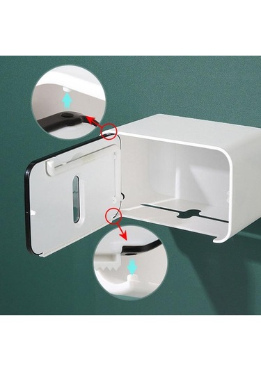 Mavi Mengnı Taşınabilir Tuvalet Kağıdı Tutucu Duvara Monte Banyo Depolama Rafı Yaratıcı Katlanabilir Askı Doku Kutusu Ev Tuvalet Kağıdı Tutucu