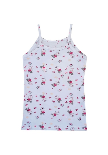 Tutku 6Lı Kız Çocuk Ip Askılı Atlet Empirme Pamuklu Renkli