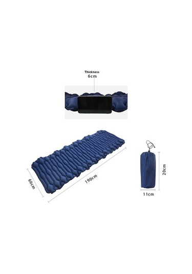 Prestigegoods Gm-am20 Şişme Kamp Yatak, Naylon+tpu, Açık Gri, 190x66x6cm, Hafif, Dayanıklı, Seyahat/kamp Açık Gri