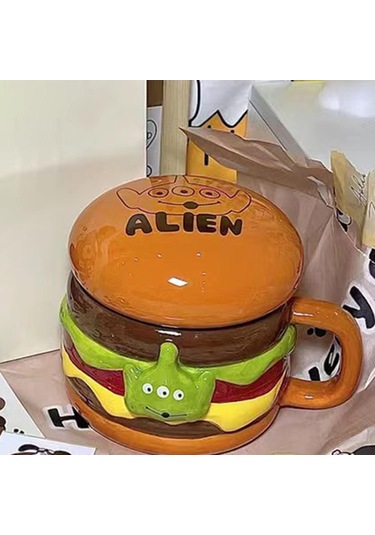 Suntek Hamburger Kahve Kupa 10oz Kapaklı Espresso Kupası Suyu