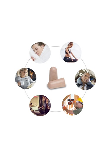 Vkemall Mack's 5 Çift Köpük Gürültü Engelleme Kulaklık: Uyku, Çalışma, Seyahat İçin Profesyonel 30db Zırhlama - Şampanya Rengi