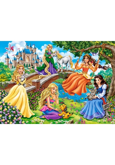 Castorland 180 Parça Prensesler Bahçe'de Çocuk Puzzle