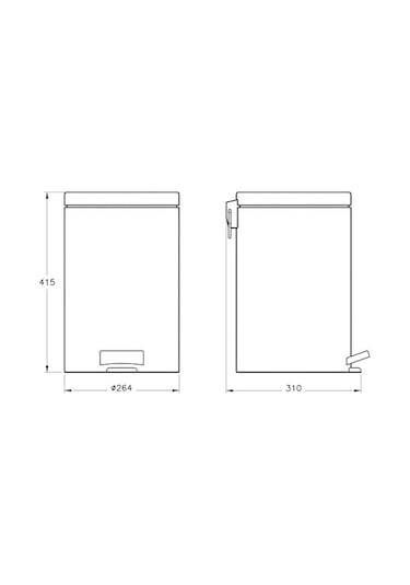 VitrA Arkitekta Yavaş Kapanır Çöp Kovası Krom 20 Litre A44017