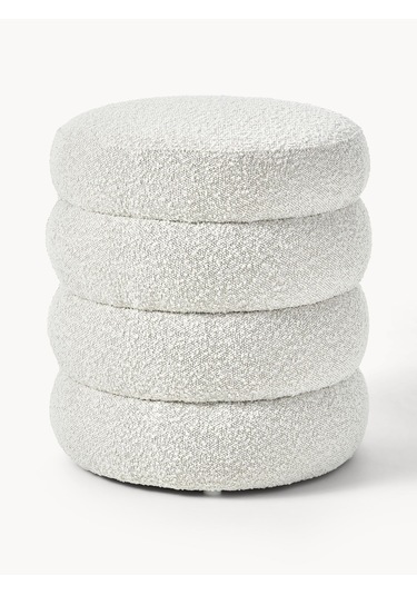 Most Twister Puf 01 Beyaz Bukle Kumaş Evinize Teslim