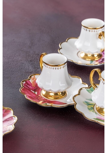 Acar Sofiya 6 Kişilik Kahve Fincanı Takımı - 90 Ml