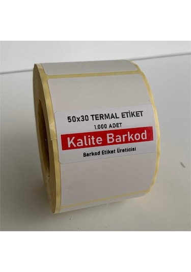 Kalite Barkod 50X30 Termal Etiket 10 Rulo