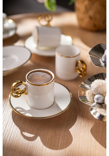 Emsan Wedding 90 Ml 6'lı Kahve Fincan Takımı Gold