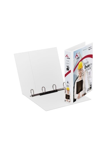 Önder Sunum Klasörü 4 Halkalı 90 Mm A4 Beyaz 2019-5