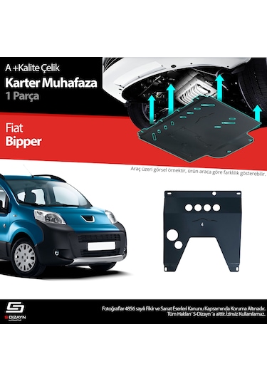 S-dizayn Peugeot Bipper Çelik Karter Muhafaza Koruma 2007-2017 A+ Kalite