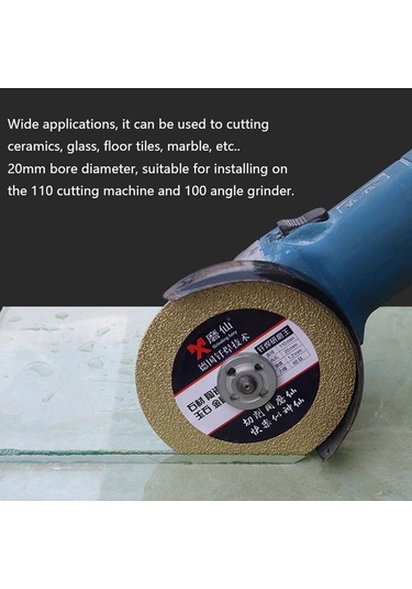 Xindoker Diamant Kesim Diski 110mm - Seramik, Cam, Mermer İçin 60 Tane, 20mm Çap, 18mm Zımpara Genişliği, Isı Presli Süreç