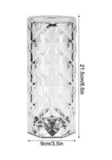 Kristal Lamba Masa Lambası Şarjlı Masa Lambası Dokunmatik Sensör Usb Şarjlı Çok Renkli