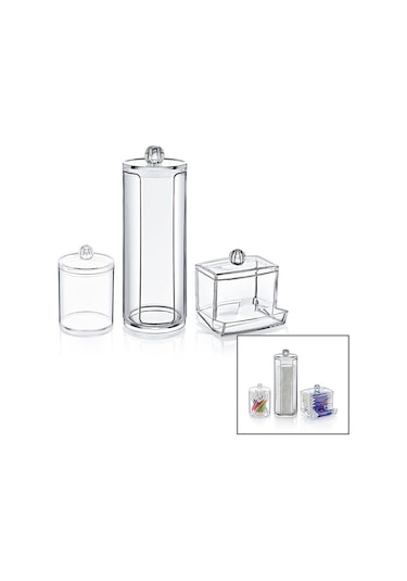 Disk 3lü Makyaj Organizer Set 5256 Çok Renkli