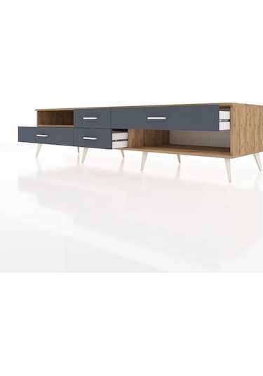Kronos Tv Ünitesi Tek Raflı 4 Çekmeceli 220x59x51 Çam-çam/antrasit Atlas Çam/antrasıt - Atlas Çam Kronos Tv Ünitesi Tek Raflı 4 Çekmeceli 220x59x51 Çam-çam/antrasit Atlas Çam/antrasıt - Atlas Çam
