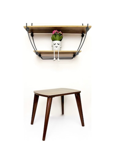 Plastik Zigon Sehpa Ayağı 45cm Ceviz (4adet)