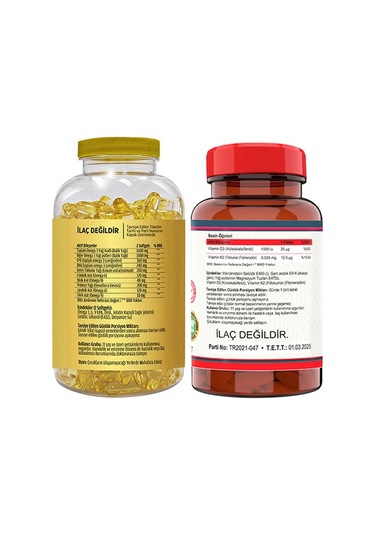 Flx Omega 3-6-9 Balık Yağı 180 Softgel & Nevfix Vitamin D3-K2 120