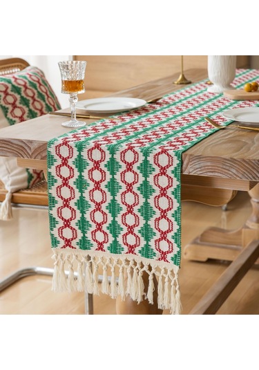 Sones 33x183cm Noel Havlu Nakışlı Masa Bayrağı Basit Masa Örtüleri Noel Yüzüğü Diğer
