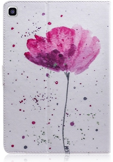 Mor Orkide Desen Yatay Flip Deri Kılıf Galaxy Uyumlu Tab A 8 / P200 / P205