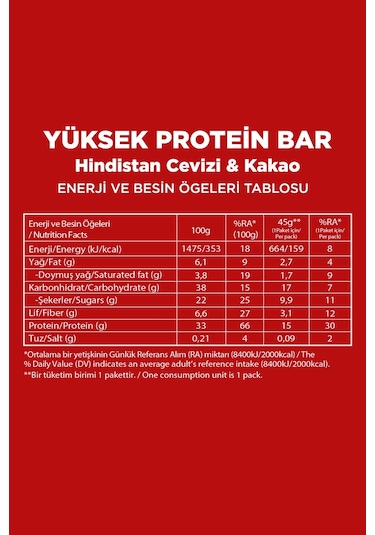 Fellas Yüksek Protein Bar - Hindistan Cevizi 45g x 12 Adet