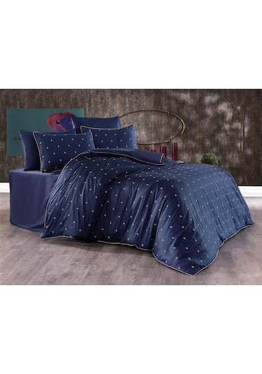 Nazik Home Hermes Nevresim Takımı Lacivert