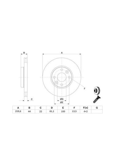 Smart Fortwo 1.0 2014-2019 Bosch Ön Disk 2 Adet