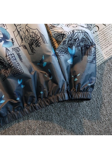 Açık Mavi Maıta Moda Yaz Ince Güneş Koruyucu Ceket Erkekler Ve Kadınlar Trend Baskı Degrade Rahat Ceket Açık Mavi