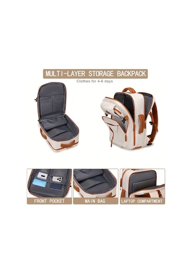 Dashanshop Havalimanı Onaylı 15.6 Inç Laptop Siyah Seyahat Sırt Çantası Erkek İş Ayakkabı Bölmeli Pudra