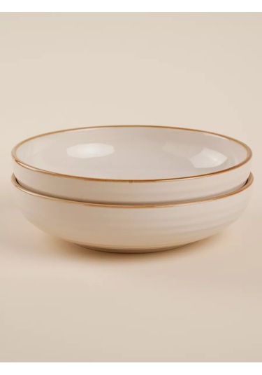 Sl Home Leggero Çorba Tabağı Seti 2 Adet, 750 Ml, Çap 19 Cm 200580839 Bej