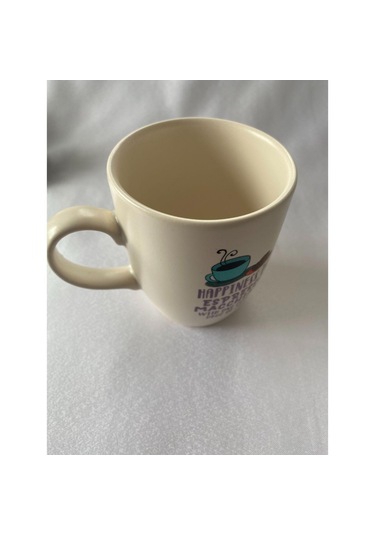 Happiness İs Espresso Machiato Beyaz Kupa Bardak Çok Renkli