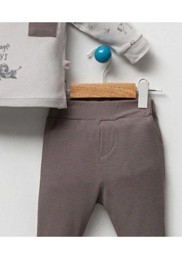 By Bubbles Toys Erkek Bebek 2'li Takım Gri