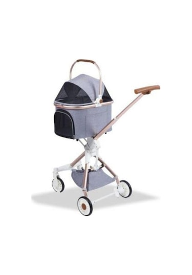 Eurodog Katlanabilir Köpek Arabası Gri 83x48,5x110 Cm