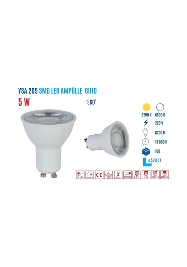 Ycl Ysa-205g 5w Gu10 Günışığı Cob Led Çanak Ampul