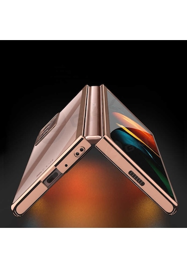 Galaxy Z Fold 2 Kilif Zore Kipta Metal Görünümlü Ince Kilif 529426557