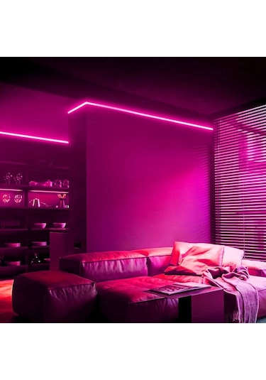 Sese Ve Müziğe Duyarlı Neon Led Rgb Esnek 5 Metre Kumandalı